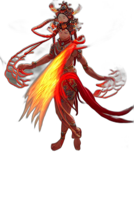 staff, dragon, dress, creature transparent PNG cut-out