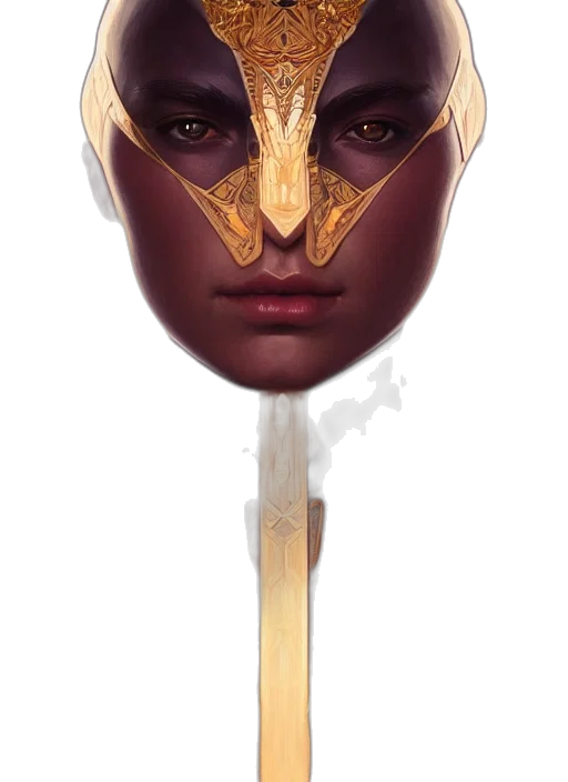 mask, face, staff, sword transparent PNG cut-out