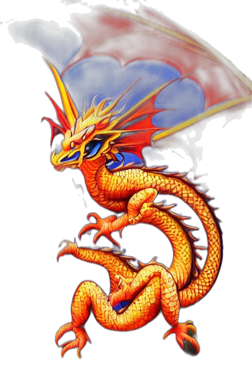 dragon, staff, fantasy art, pixel art transparent PNG cut-out