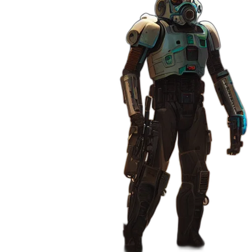 robot, staff, weapon, mask transparent PNG cut-out