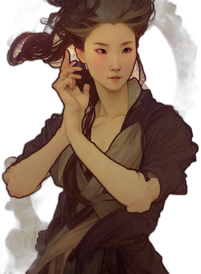dragon, staff, mask, face transparent PNG cut-out