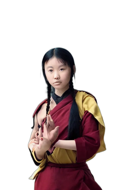 jacket, staff, dragon, dress transparent PNG cut-out
