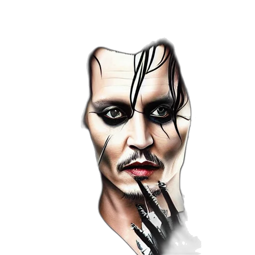 mask, face, photorealistic, comic book art transparent PNG cut-out