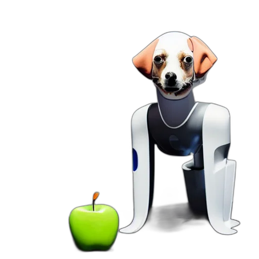 robot, staff, animal, 3d render transparent PNG cut-out