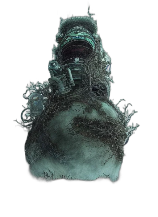 robot, creature, mask, hair transparent PNG cut-out