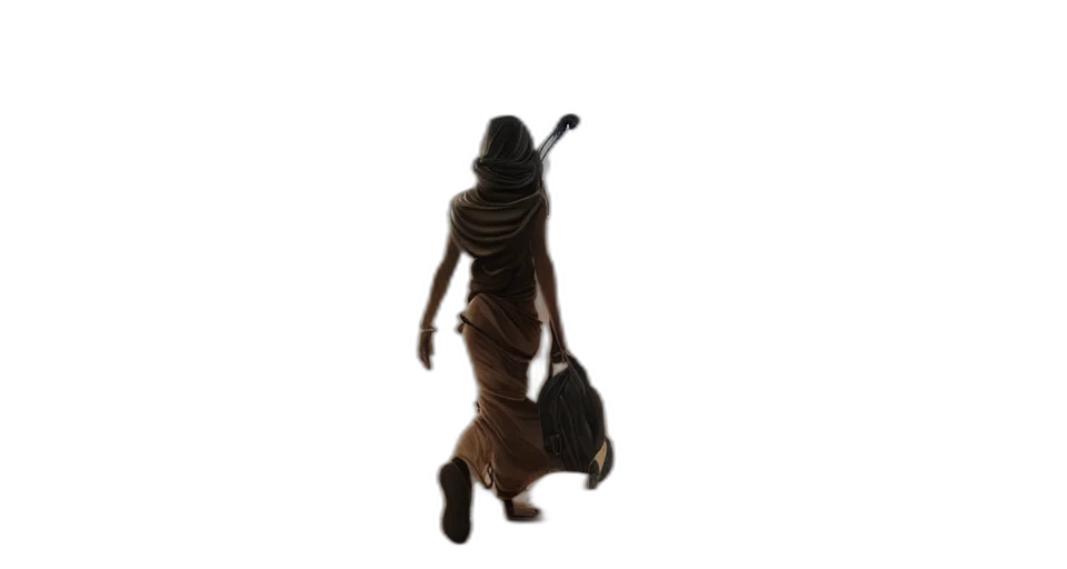staff, creature, animal, dress transparent PNG cut-out