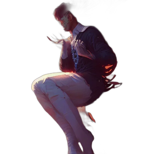 jacket, staff, creature, dress transparent PNG cut-out