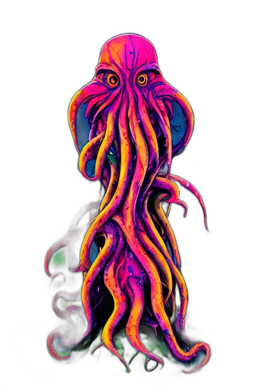 creature, staff, mask, dragon transparent PNG cut-out