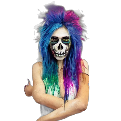 mask, hair, face, creature transparent PNG cut-out