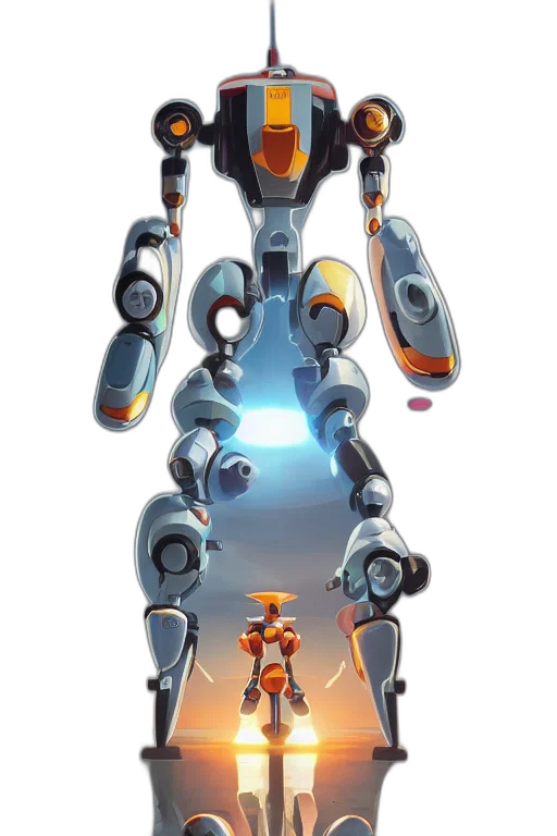 robot, weapon, concept art, cyberpunk transparent PNG cut-out