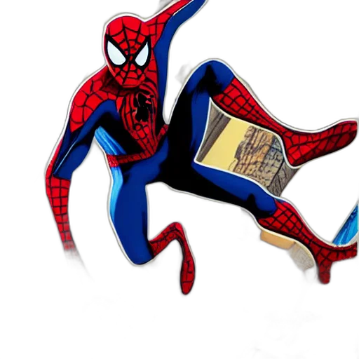 comic book art, concept art, cartoon, 3d render transparent PNG cut-out