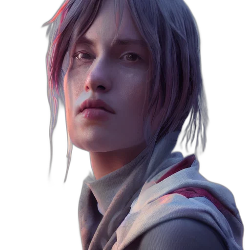 face, jacket, staff, dragon transparent PNG cut-out