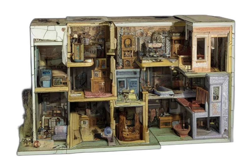 furniture, concept art, 3d render, city street transparent PNG cut-out