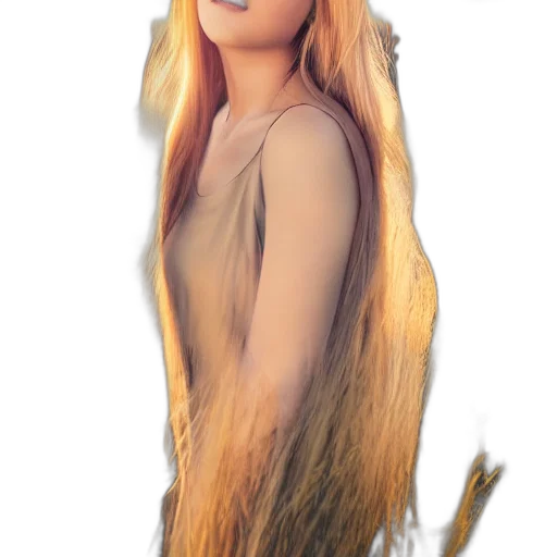 hair, dress, dragon, creature transparent PNG cut-out