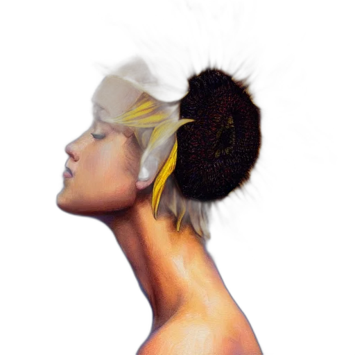 crown, hair, mask, face transparent PNG cut-out