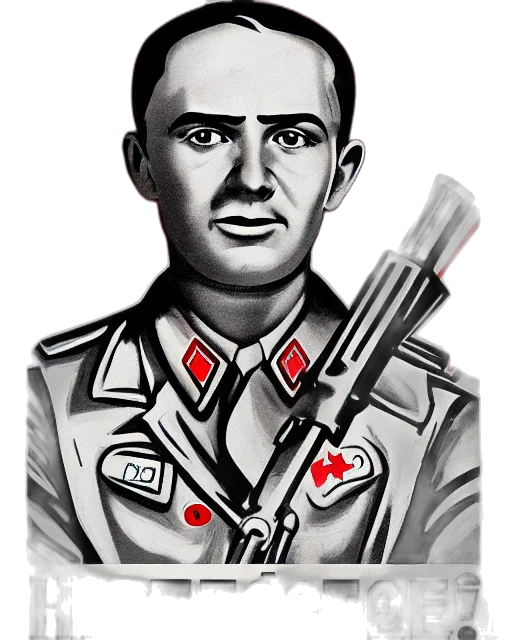 jacket, staff, weapon, face transparent PNG cut-out