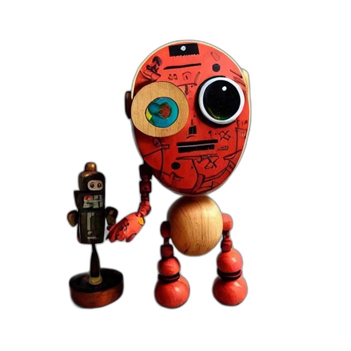 robot, staff, mask, creature transparent PNG cut-out
