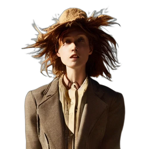 hat, jacket, hair, crown transparent PNG cut-out