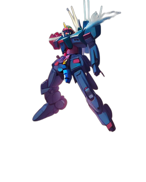robot, weapon, concept art, vaporwave transparent PNG cut-out