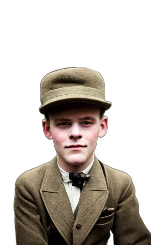 hat, staff, face, jacket transparent PNG cut-out