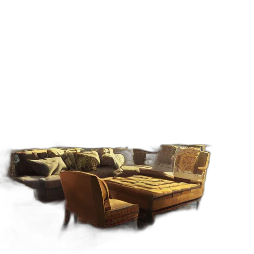 furniture, shoes, crown, 3d render transparent PNG cut-out
