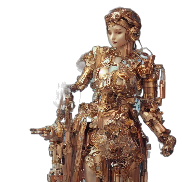 robot, weapon, jewelry, concept art transparent PNG cut-out