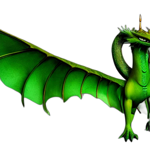 dragon, animal, creature, staff transparent PNG cut-out