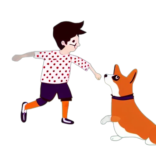 illustration, boy, playing, football transparent PNG cut-out