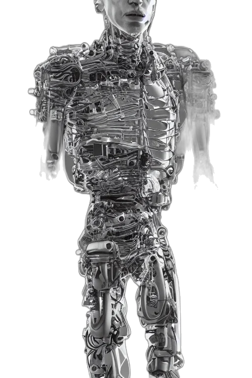 robot, jacket, dress, creature transparent PNG cut-out