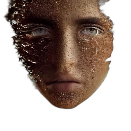 face, mask, hair, creature transparent PNG cut-out