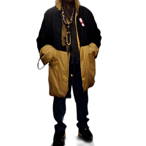jacket, staff, animal, hat transparent PNG cut-out