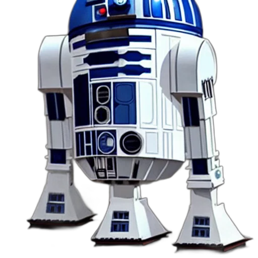 robot, staff, concept art, 3d render transparent PNG cut-out