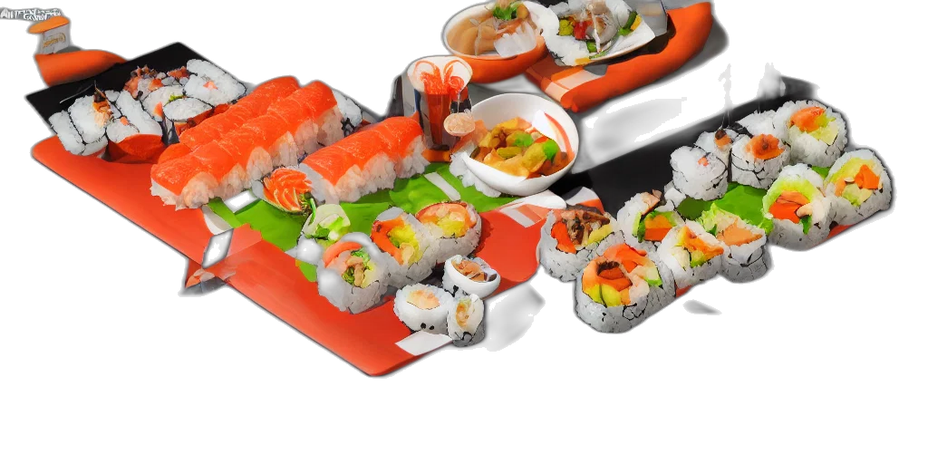 food, 3d render, photorealistic, colorful transparent PNG cut-out