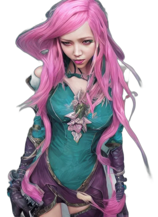 face, dragon, dress, staff transparent PNG cut-out