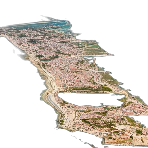 3d render, photorealistic, île, viewed transparent PNG cut-out