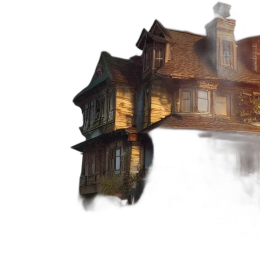 building, concept art, 3d render, photorealistic transparent PNG cut-out