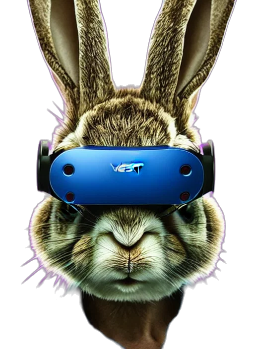 mask, animal, staff, cyberpunk transparent PNG cut-out