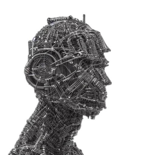 robot, face, mask, crown transparent PNG cut-out