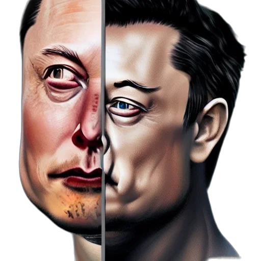 face, mask, robot, comic book art transparent PNG cut-out