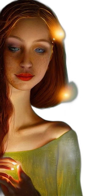 jewelry, dress, face, photorealistic transparent PNG cut-out