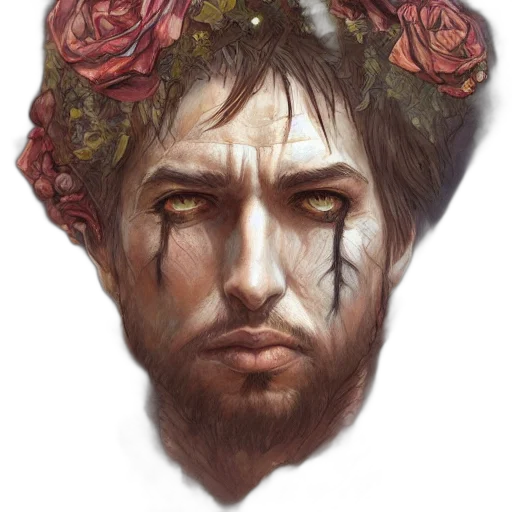 face, crown, mask, flower transparent PNG cut-out