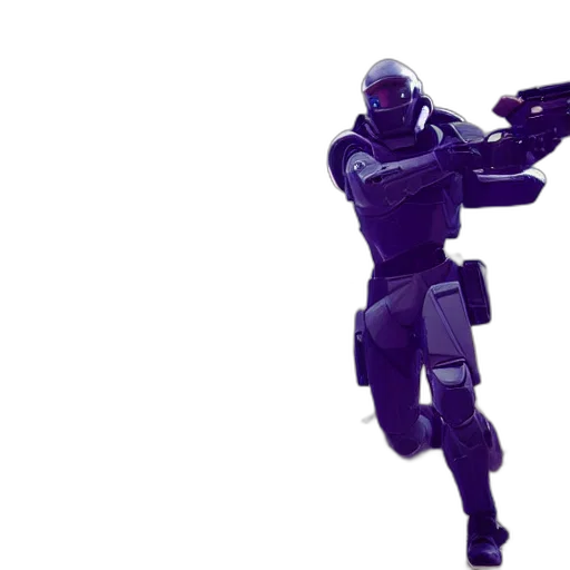 robot, weapon, concept art, 3d render transparent PNG cut-out