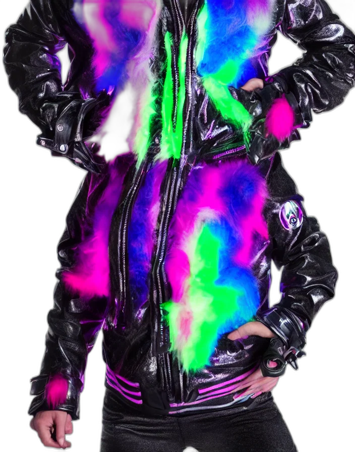 jacket, creature, hair, staff transparent PNG cut-out