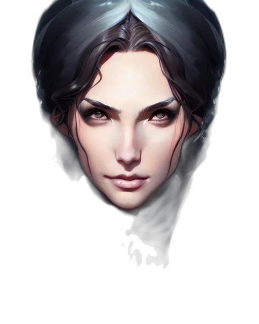face, mask, crown, hair transparent PNG cut-out