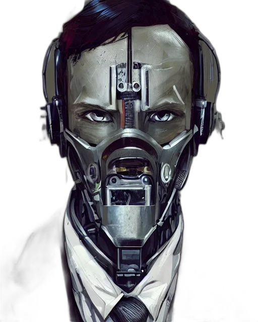mask, robot, face, cyberpunk transparent PNG cut-out