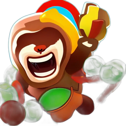 concept art, 3d render, pixel art, bloons transparent PNG cut-out