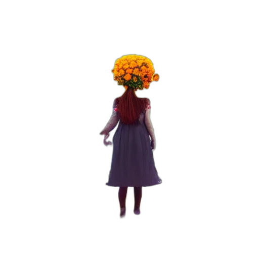 flower, dress, hat, crown transparent PNG cut-out