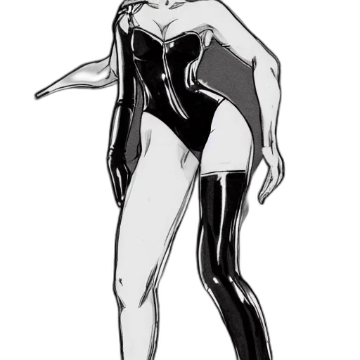 dress, creature, robot, comic book art transparent PNG cut-out