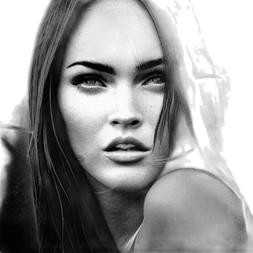 face, photorealistic, pencil sketch, comic book art transparent PNG cut-out