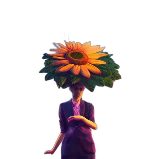 flower, umbrella, dress, crown transparent PNG cut-out